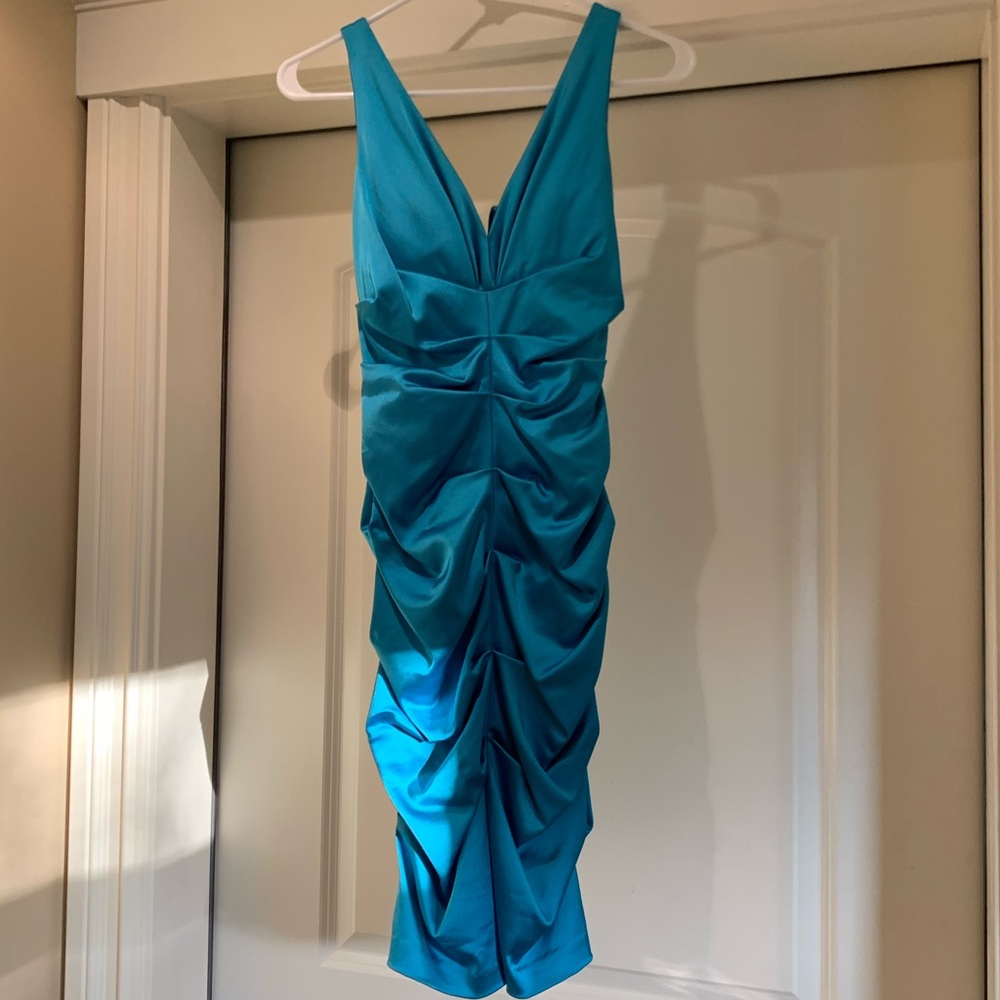 Blue Satin Formal dress